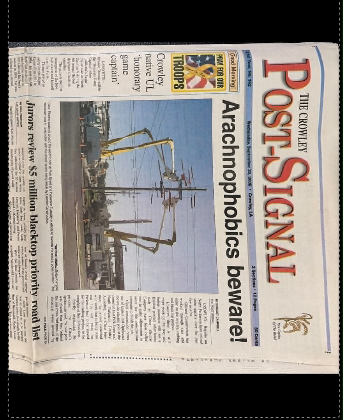 Crowley Post-Signal front page