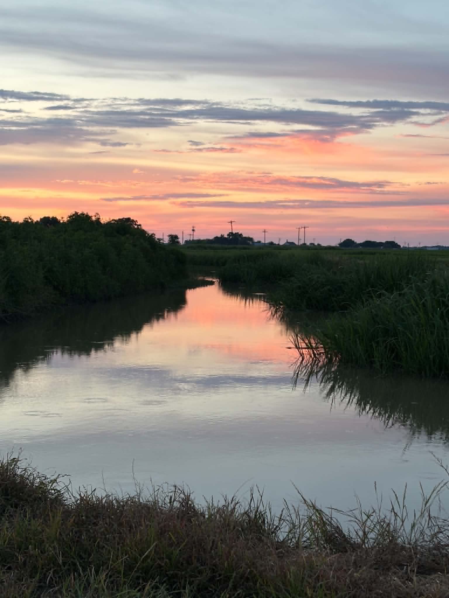 South Louisiana marsh sunset photograph
